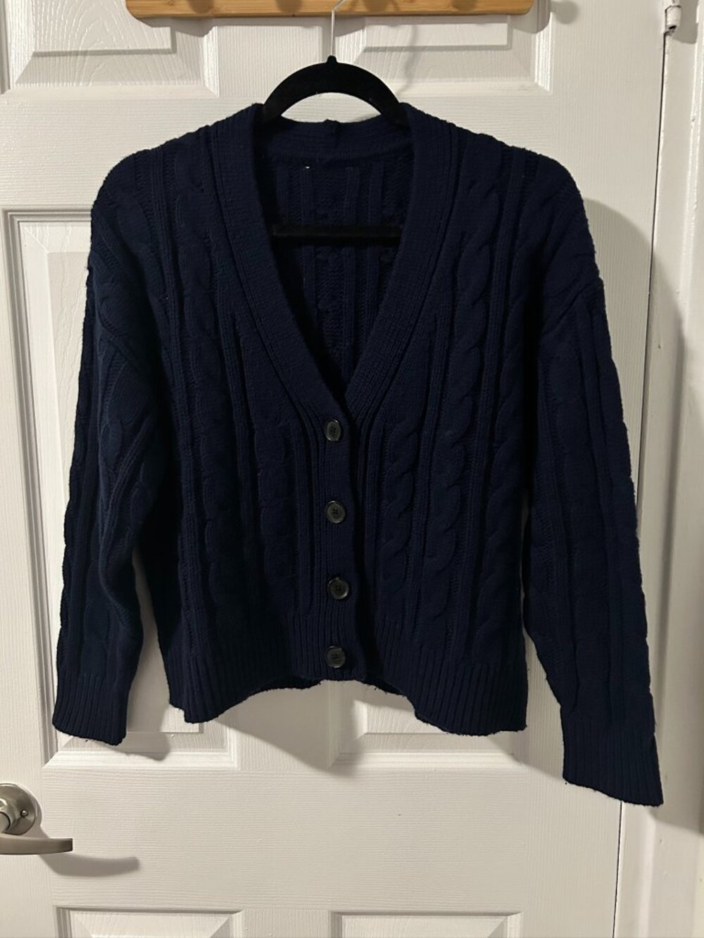 GAP Oversized Cable-Knit Cardigan - Size Medium